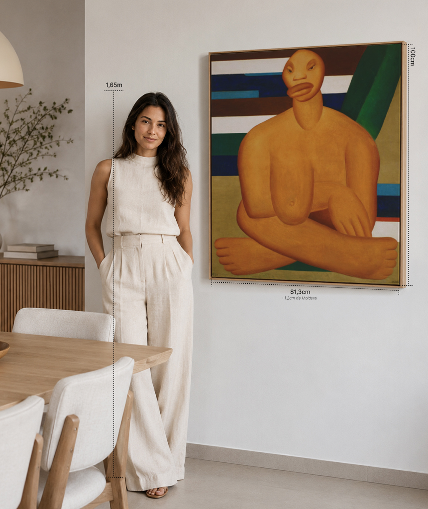 Reprodu&ccedil;&atilde;o oficial de A Negra, de Tarsila do Amaral